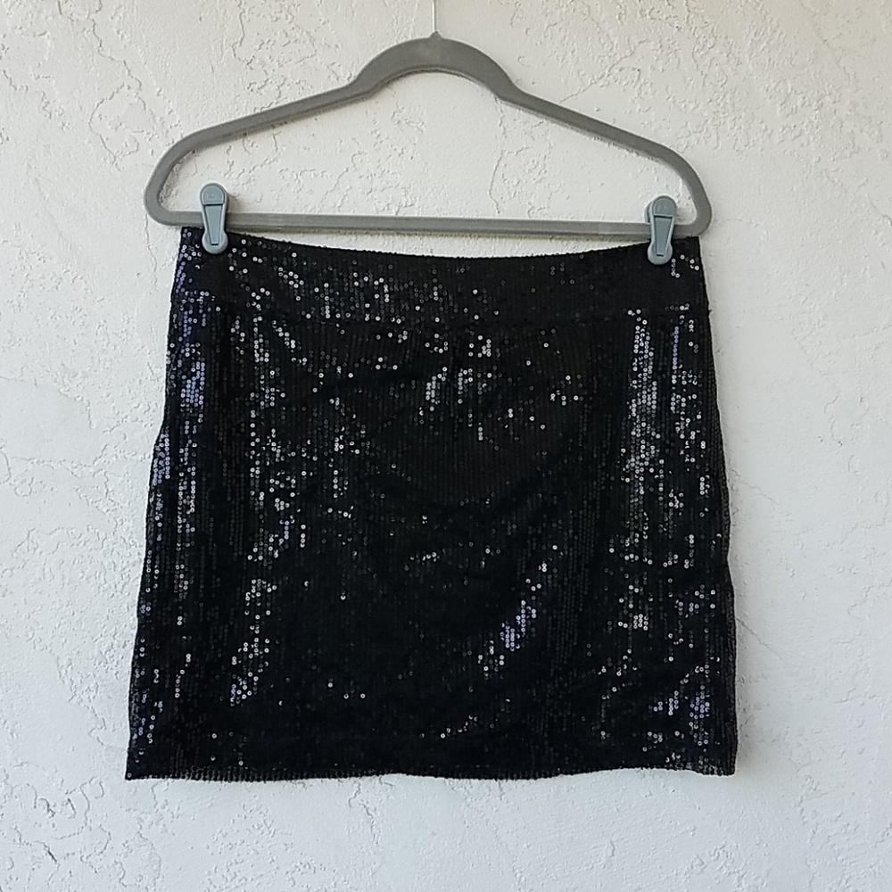 Forever 21 Black Sequined Miniskirt